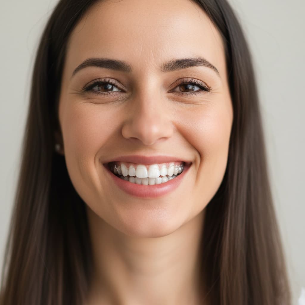 Девушка с элайнерами
